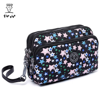 菲都狄都（Fido Dido）手拿包女2023新款女士手包休闲手腕包手机包女多层帆布印花零钱包 满天星含手拎带