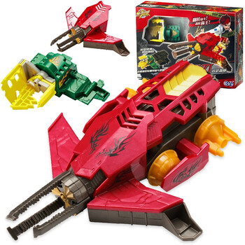 炫斗战轮车玩具套装爆裂暴龙组装电动飞车变形翻转格斗对战车超甲