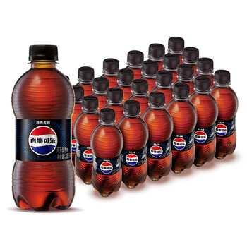 pepsi 百事 可乐 无糖 Pepsi 碳酸饮料 汽水 迷你 300ml*24瓶 饮料整箱