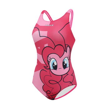 2022洲克泳衣儿童泳衣女童小马宝莉连体训练青少年游泳衣儿童泳衣玫红