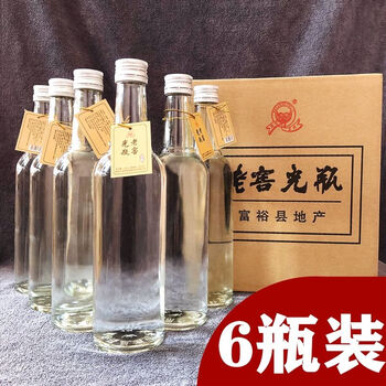 富裕光瓶 6瓶/箱 42度黑龙江特产东北白酒纯粮酿造高粱酒 【简装450ml