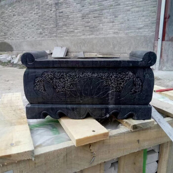 糜岚室外坟前石头香炉天然石材汉白玉青石墓地用上香祠堂供奉祭祀摆件