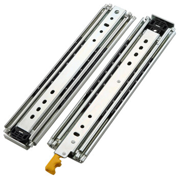 联铭冠重型滑轨76宽承重导轨加厚工业机柜滑道房车自锁抽屉轨道10寸