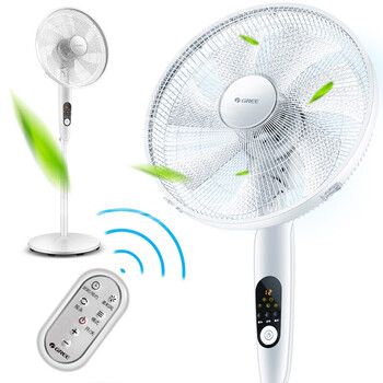 格力(gree)电风扇落地扇家用直流变频省电扇立式智能遥控12档七叶