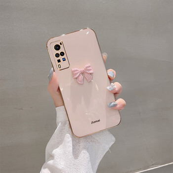 械动直边电镀蝴蝶结vivox70手机壳曲屏版保护套vivox60pro 全包镜头防