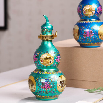 葫芦酒壶 葫芦酒壶 葫芦型陶瓷葫芦酒瓶空瓶12生肖1斤2斤3斤5斤10斤空