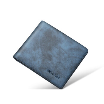 williampolo英皇保罗钱包男短款真皮潮牌撞色男式皮夹年轻人横款高档