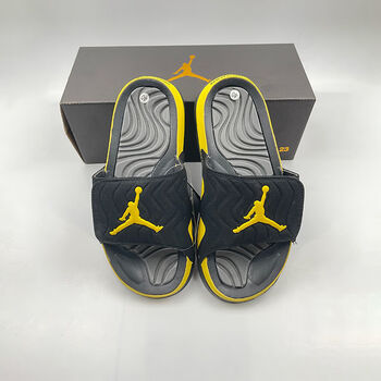 aj拖鞋夏季13代男女飞人篮球运动休闲防滑软底凉拖鞋4代荧光绿正码40