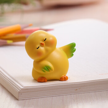摆件可爱小鸟鸭子迷你卡通公仔办公室电脑桌面上装饰品礼物 小不点
