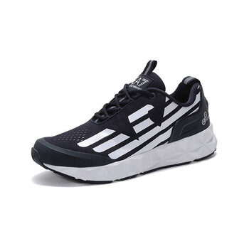 emporio armani ea7阿玛尼 男女同款海军蓝白色拼色织物系带运动鞋 x8