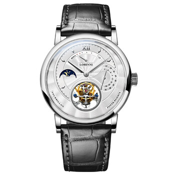 罗宾尼(lobinni)陀飞轮男士手表 手动机械表镂空休闲商务2021新款瑞士