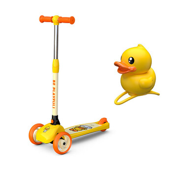 滑板车儿童2岁男童女童13宝宝可坐可骑推滑滑三合一小黄鸭滑行款身高