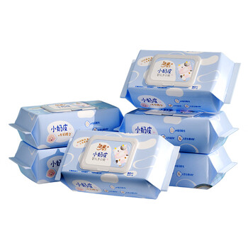 洁柔(c&s)湿巾小奶皮婴儿湿巾亲肤80片6包共480片宝宝湿巾卫生湿