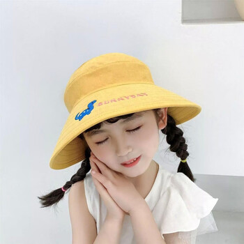 儿童遮阳帽大帽檐儿童帽女夏季空顶帽薄款防晒宝宝遮阳帽韩版女童太阳