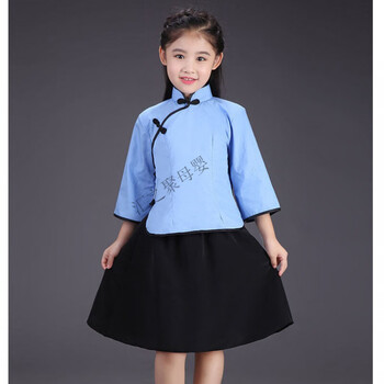 杉贝儿童民国风服装五四青年中山装学生合唱演出服少年中国说朗诵服装