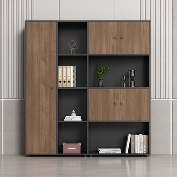 巴梵斯 办公室文件柜木质简约总裁办公室办公柜高柜背景柜档案柜资料