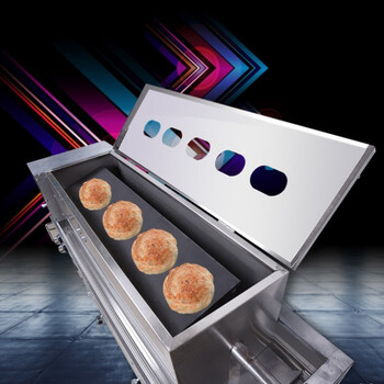 炉子燃气烤炉摆摊液化气商用全自动旋转吊炉烧饼机 三面旋转 红盖烧饼