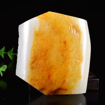 珠宝严选高端收藏满皮羊脂玉切料和田玉切料玉牌把件214克送礼佳品附