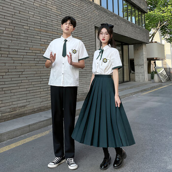 高中女学生成人礼服装夏季高三班服初中生毕业典礼韩版学院风礼礼服