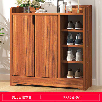 简约现代放鞋柜家用门口储物收纳防尘柜子玄关带门多层门边柜尚邦杰