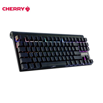 樱桃（CHERRY）MX8.0 G80-3888HYAEU-2 机械键盘 有线键盘 游戏键盘 87键RGB背光  黑色 樱桃红轴