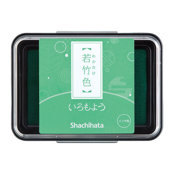 追艺日本油性颜料和风手账橡皮章刷色剪贴印章印台 若竹色