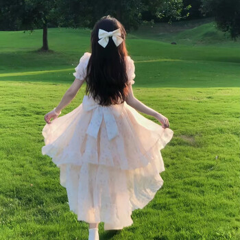 selileco印花茶歇裙富千金连衣裙碎花仙女裙夏季纯欲迪士尼在逃公主