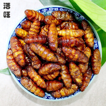 海象人(haixiangren)山东特产香酥蚕蛹即食下酒菜香辣五香新鲜蚕蛹高