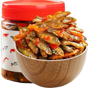辣鱼仔虾仔酱210g湖南农家特产香辣零食毛毛鱼干即食 小鱼小虾酱210g