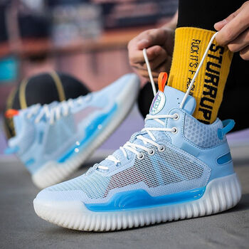 usoy名牌反伍3篮球鞋2023新品回弹耐磨透气篮球外场运动球鞋 8263天水