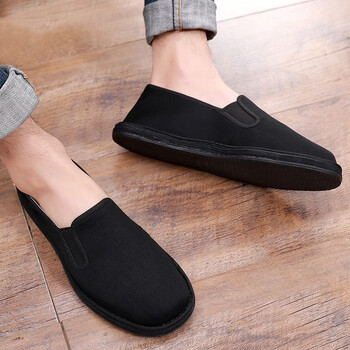 红青百年老北京布鞋男夏季透气千层底传统布鞋牛筋底防滑耐磨一脚蹬全