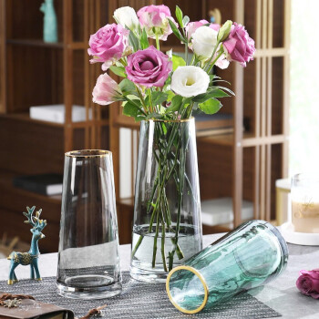 盛世泰堡玻璃花瓶：富贵竹百合干花仿真花插花大花瓶的选择