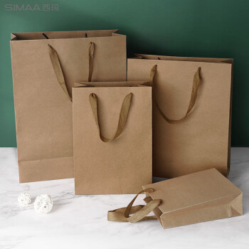 西玛（SIMAA）5只装牛皮纸手提袋-价格走势、使用评测及购买建议