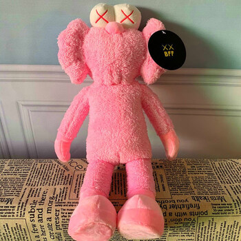 bff公仔kaws曼谷艺术展芝麻街玩偶毛绒玩具林俊 bff粉色公仔 90厘米