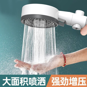 快勤创意十档熊猫花洒净水除氯增压淋浴喷头过滤家用莲蓬头 花洒喷头1个