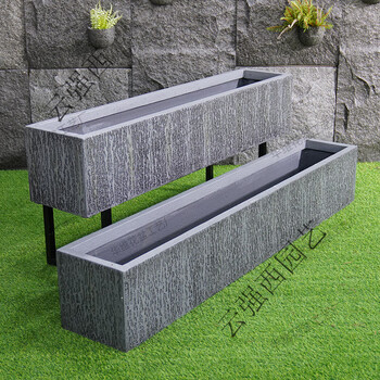 家恒宝户外玻璃钢长方形大花箱室外露台花池花槽阳台庭院种植箱专用 