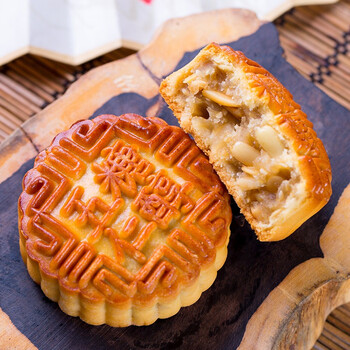 康福月饼 木糖醇系列月饼 五仁 板栗蓉 酥皮椒盐月饼100克*5块 木糖醇