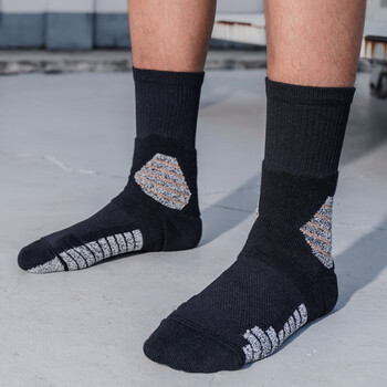 贵娇儿guijiaoer破冰实战篮球袜男中筒秋冬加厚毛巾底袜子羽毛球袜