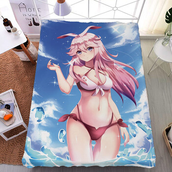 八重樱床单被套四件套二次元被单床罩毛毯动漫周边夏季 款式6 1米5x2