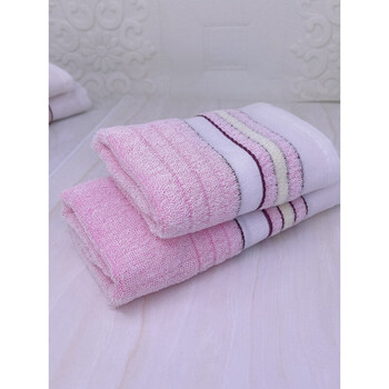 支上海丝光棉毛巾 上海牌60支丝光毛巾童巾柔软易干成人面巾 粉色(一
