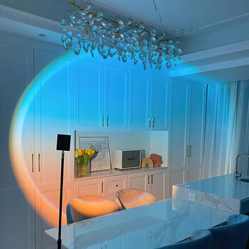 落日灯夕阳破晓直播补光落地灯美容院客厅网红大光圈日落灯氛围灯