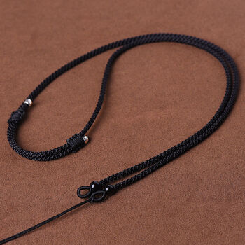 虔生缘横穿锁骨挂绳 天珠竖穿挂脖的锁骨链首饰绳子手工编织串绳项链