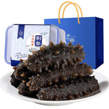 半岛之东即食海参礼盒深海底播生鲜海鲜水产7a500克家庭装810只家庭