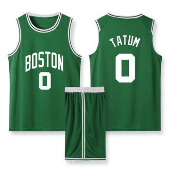 套装塔图姆0号篮球服杰伦布朗7号队服男学生儿童 凯子套装绿色-0号 s