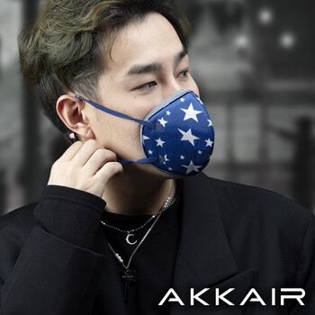 akkair成人m系列蓝星款kn953d立体支架防护口罩