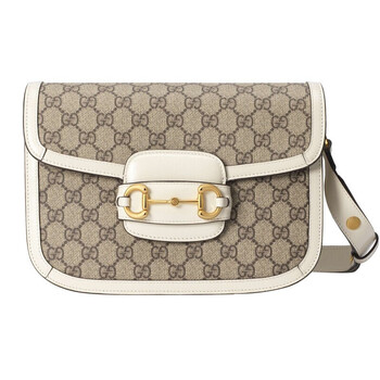 gucci/古驰女包 1955马鞍包小双g纹翻盖马衔扣单肩斜挎酷奇包包602204