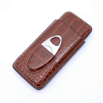 2022新款古巴雪茄皮套雪茄套便携雪茄皮套三支装古巴雪茄保湿管烟盒