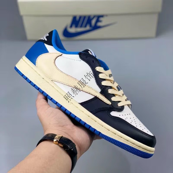 耐克(nike)藤原浩三方联名闪电倒钩纯原黑白蓝低帮男女休闲运动板鞋