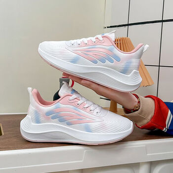 zhuoyouka舒适超轻跑步鞋薄款网面女夏新款运动鞋学生韩版百搭透气