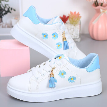 时尚新品鞋靴小学生小白鞋女生春款儿童平板鞋女孩女童春秋运动平底